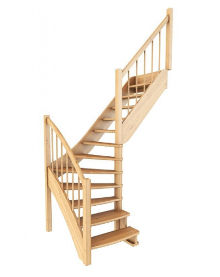 Лестница ЛС-09м/2 без подступенков П сосна