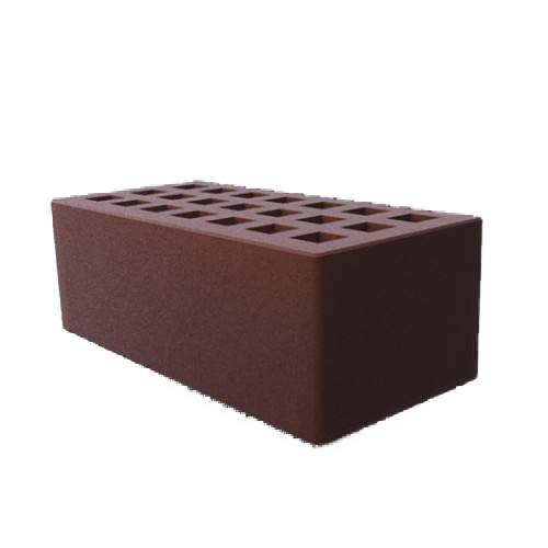 Саранский кирпич лицевой (СЗЛК) 1.4НФ коричневый гладкий