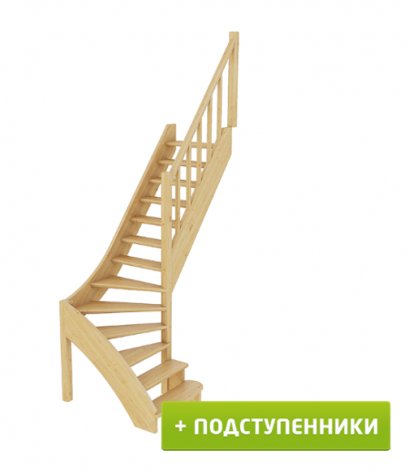 Лестница ЛС-07м/4 с подступенками П бук