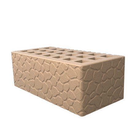 Саранский кирпич лицевой (СЗЛК) 1.4НФ бежевый черепаха