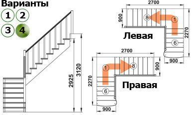 Лестница К-002м