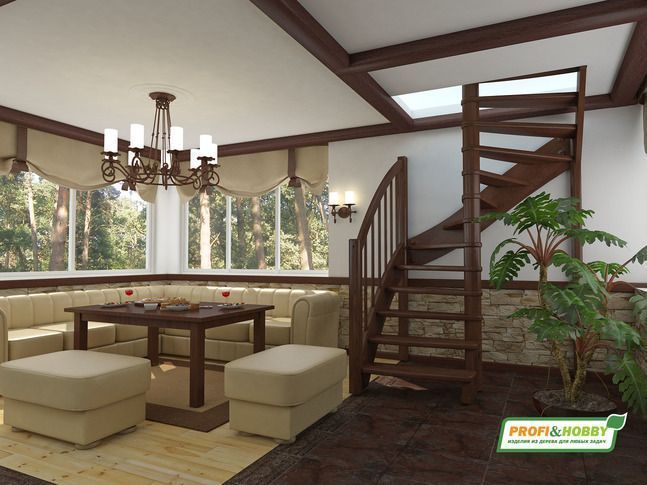 Лестница ЛС-04м без подступенков П бук