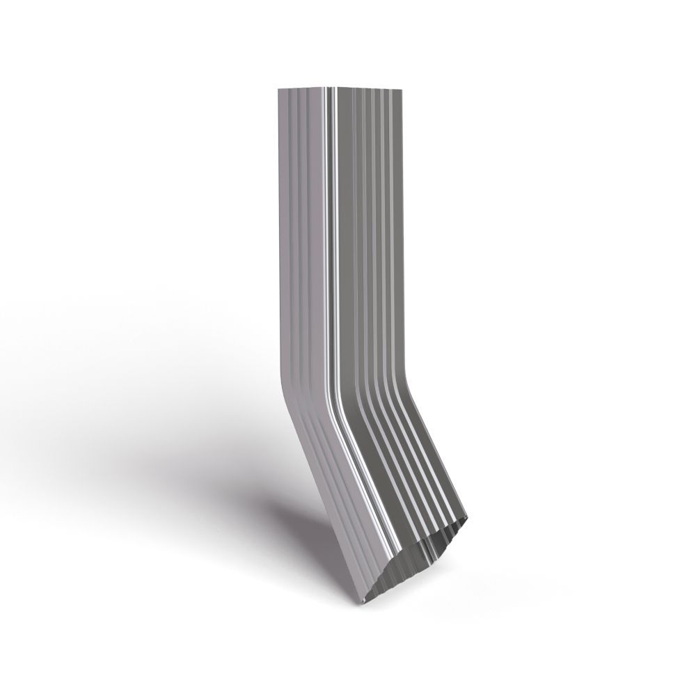 Труба водосточная 76х102х1000 с коленом оцинковка