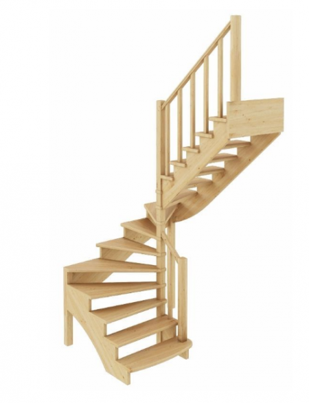 Лестница К-003м/4 без подступенков П дуб