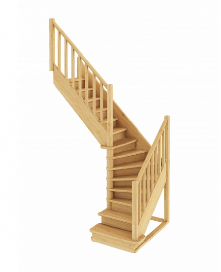 Лестница ЛС-225м с подступенками Л сосна