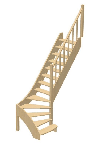 Лестница ЛС-07м/3 без подступенков П бук
