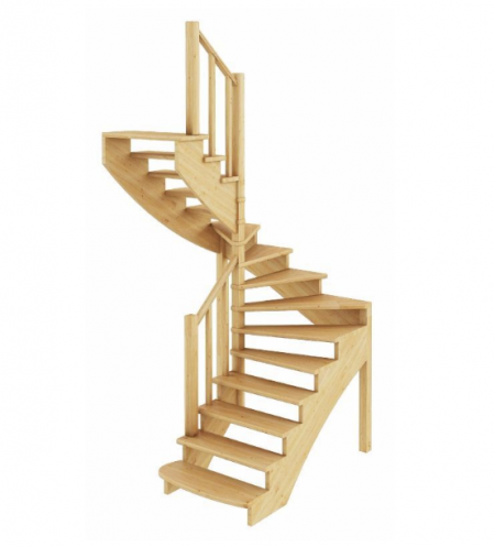 Лестница К-003м/1 без подступенков Л дуб