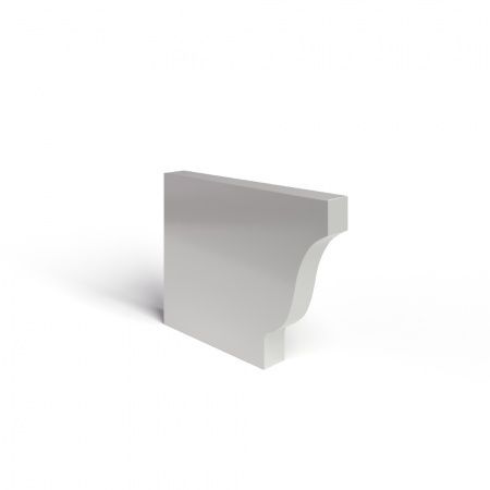 Заглушка желоба 120х86 левая полиэстер RAL9003