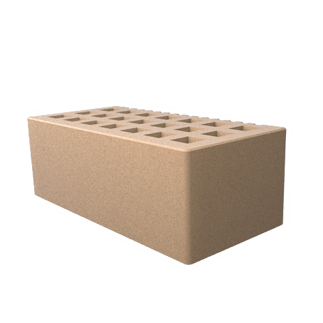 Саранский кирпич лицевой (СЗЛК) 1.4НФ бежевый гладкий