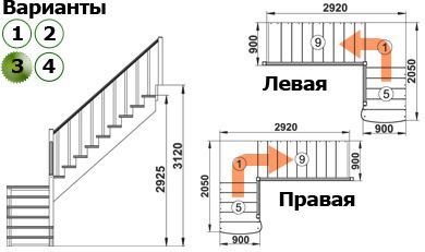 Лестница К-002м
