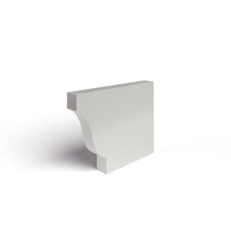 Заглушка желоба 120х86 правая полиэстер RAL9003