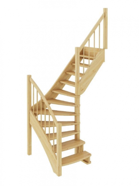 Лестница ЛС-09м/1 без подступенков П сосна