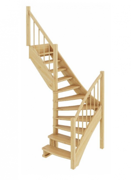 Лестница ЛС-09м/1 без подступенков Л сосна