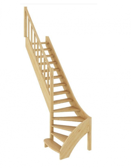 Лестница ЛС-07м/2 без подступенков Л бук