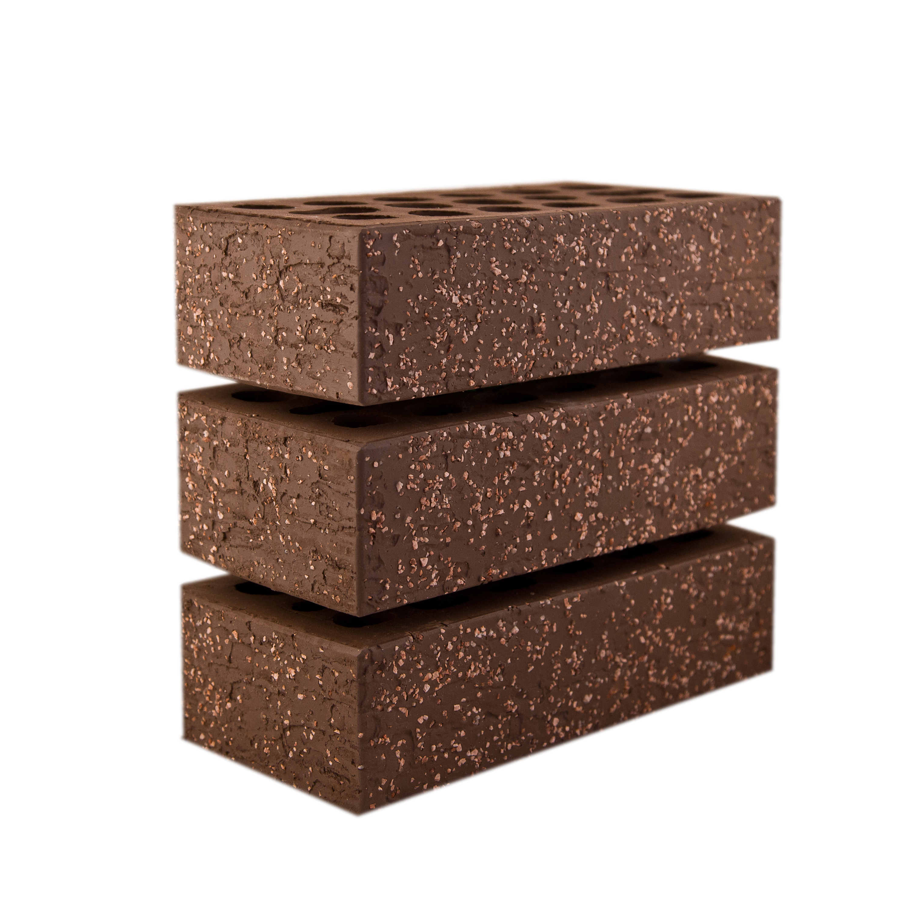Керма Премиум кирпич лицевой 1НФ коричневый Brown Granite