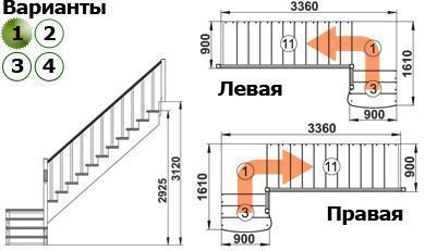 Лестница К-002м