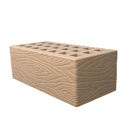 Саранский кирпич лицевой (СЗЛК) 1.4НФ бежевый дерево