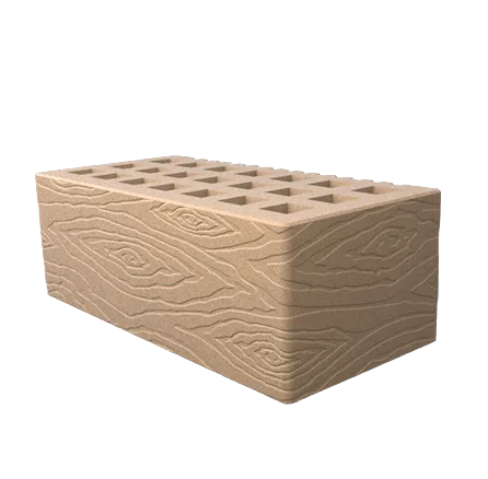 Саранский кирпич лицевой (СЗЛК) 1.4НФ бежевый дерево