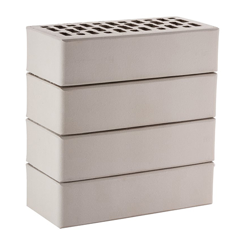 Кирпич ЛСР лицевой керамический пустотелый 1НФ светло-серый гладкий