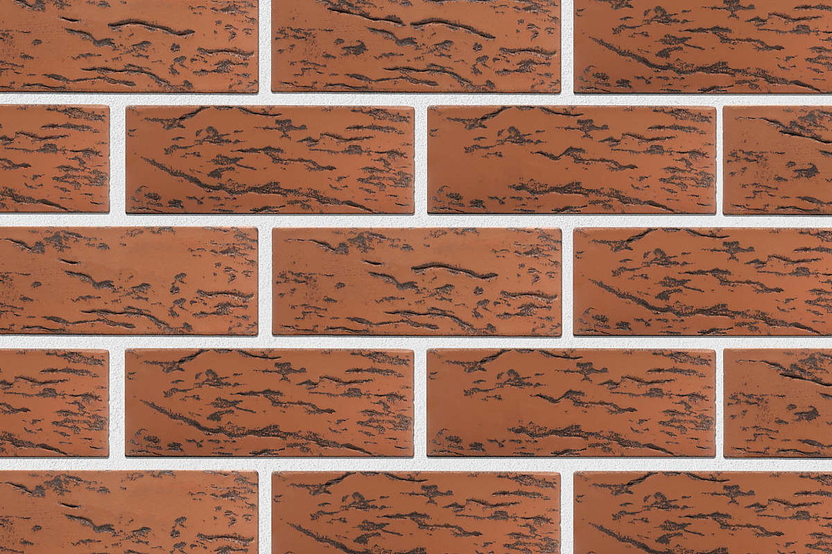 Белебеевский кирпич лицевой 1.4НФ Флеш Гранат рустик