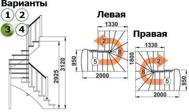Лестница К-003м