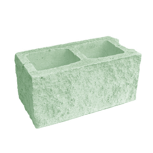 Сплитерный стеновой блок угловой ССБУ 39 зеленый